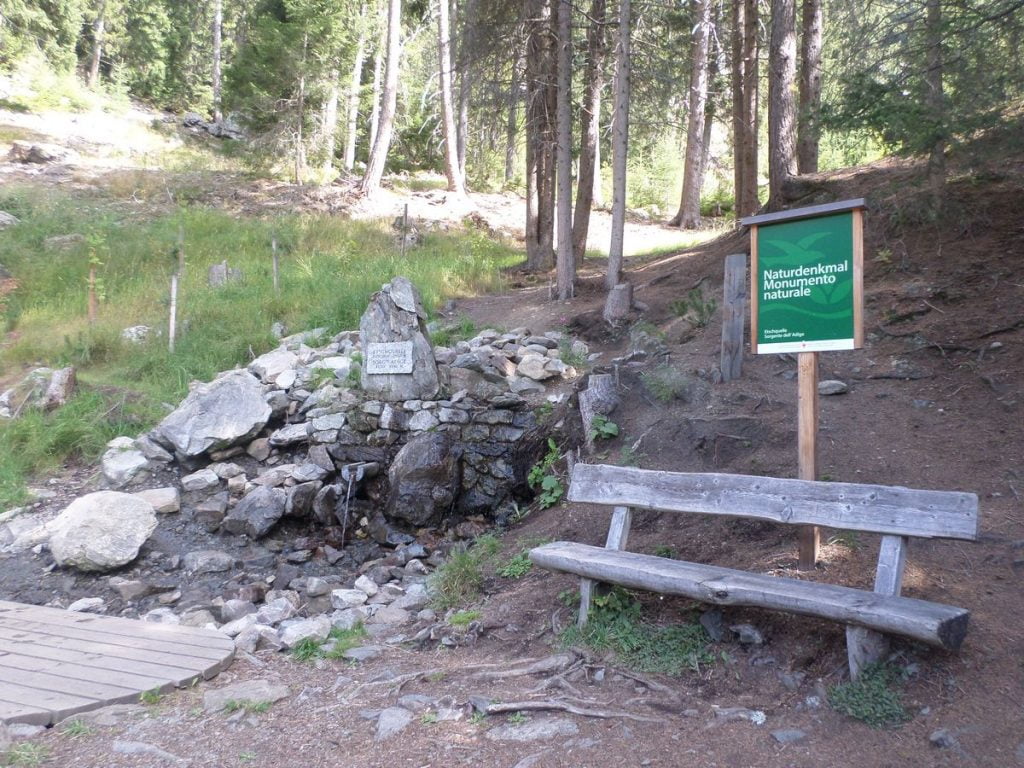 la sorgente dell'Adige è un monumento naturale