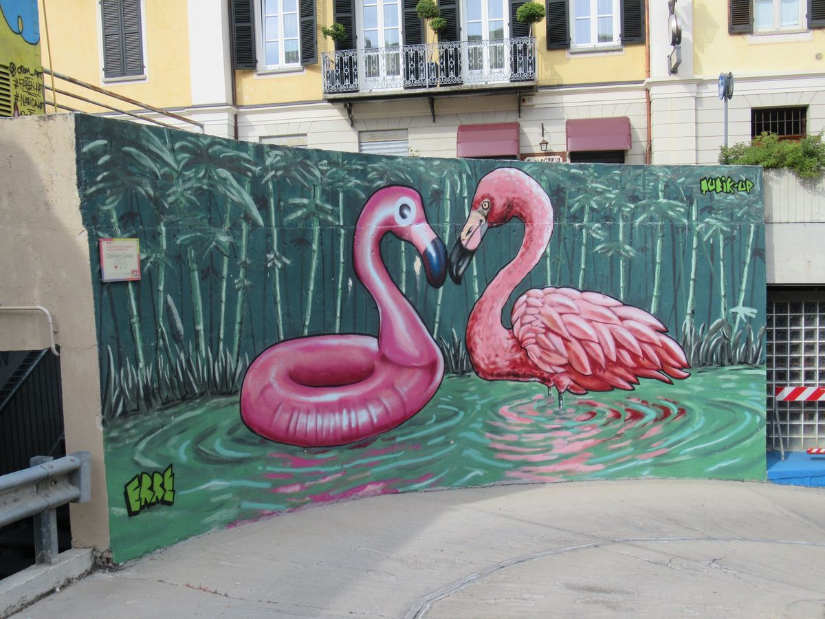 street art in piazza Boves a Cuneo