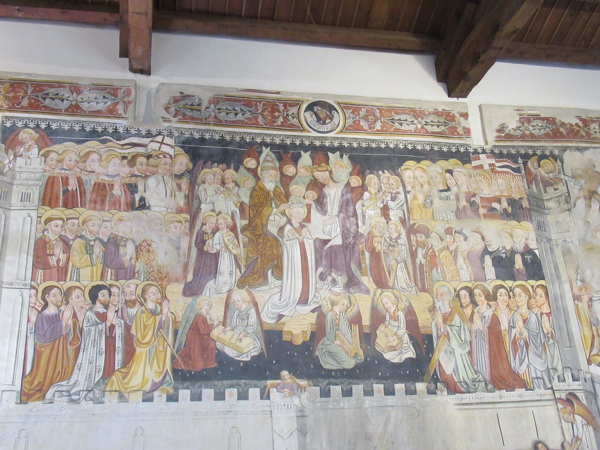 Gerusalemme celeste affrescata nella chiesa di San Fiorenzo
