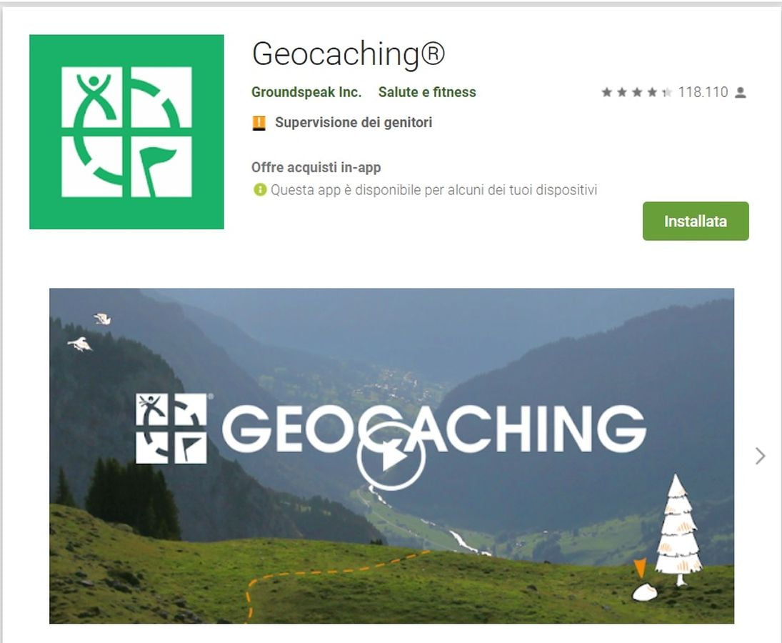 hai già installato l'app Geocaching?