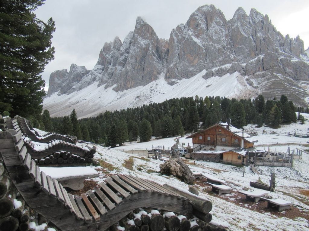 il cinema delle Odle presso la Geisleralm