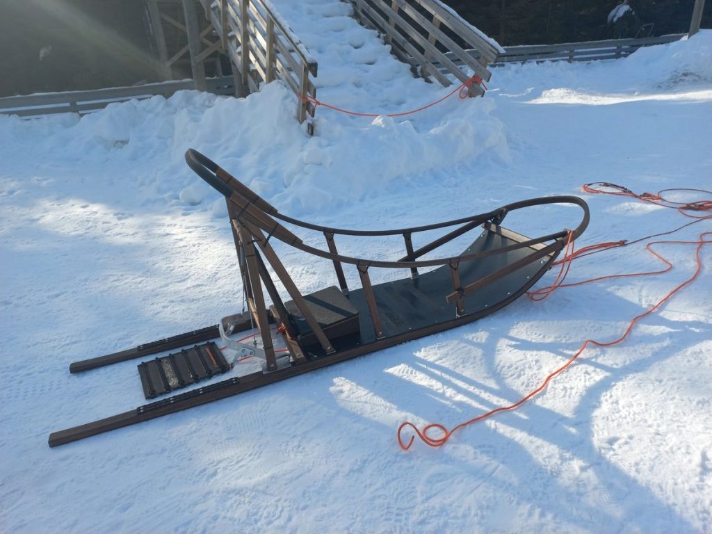 il passeggero si siede davanti e il guidatore sta dietro in piedi