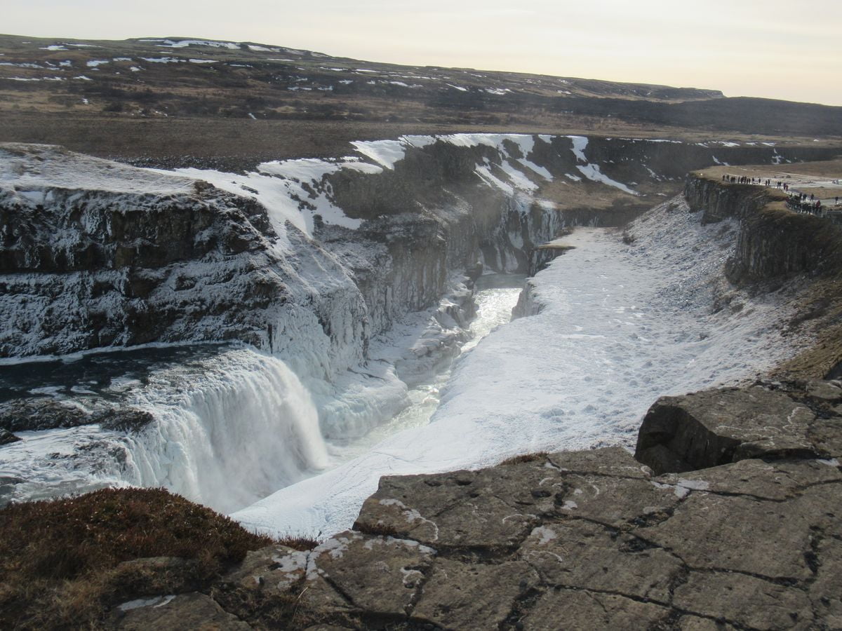 una delle attrazioni del Golden Circle è Gullfoss, la cascata più potente d'Islanda