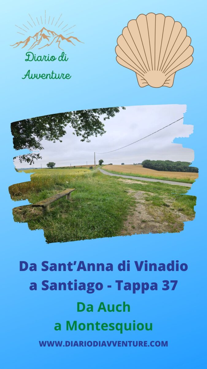 La tappa da Auch a Montesquiou, verso Santiago, ha uno sviluppo di 30,1 chilometri e un dislivello positivo di 990 metri.