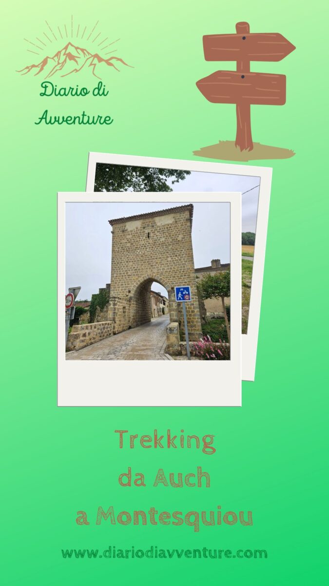 La tappa da Auch a Montesquiou, verso Santiago, ha uno sviluppo di 30,1 chilometri e un dislivello positivo di 990 metri.