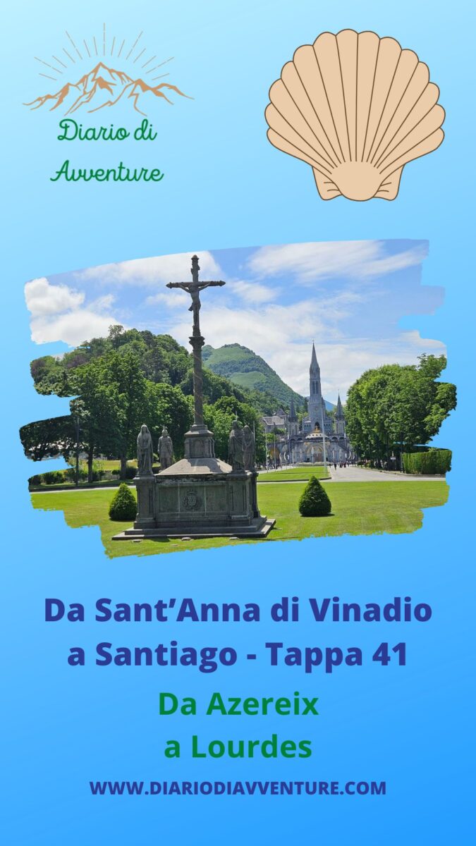 La tappa da Azereix a Lourdes, verso Santiago, ha uno sviluppo di 16 chilometri e un dislivello positivo di 420 metri.